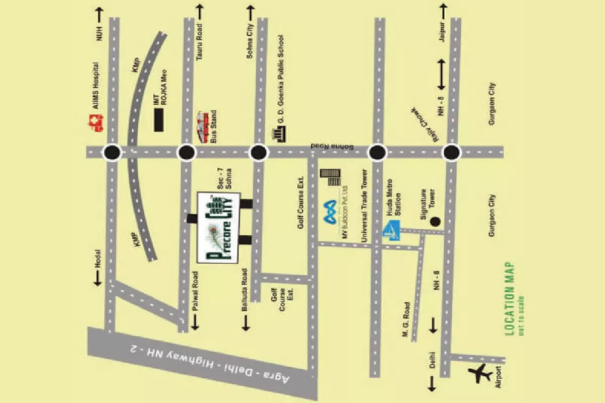 MV Precore City Location Map